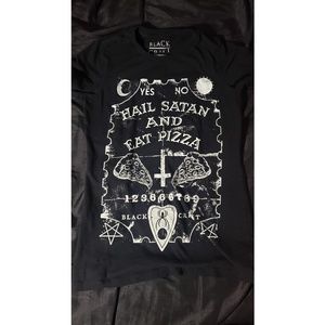 BlackCraft Hail Satain Eat Pizza Tshirt